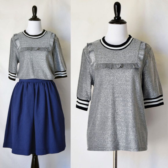 Soaked in Luxury Tops - NWT Soaked  In Luxury ASOS Silver T-shirt Top